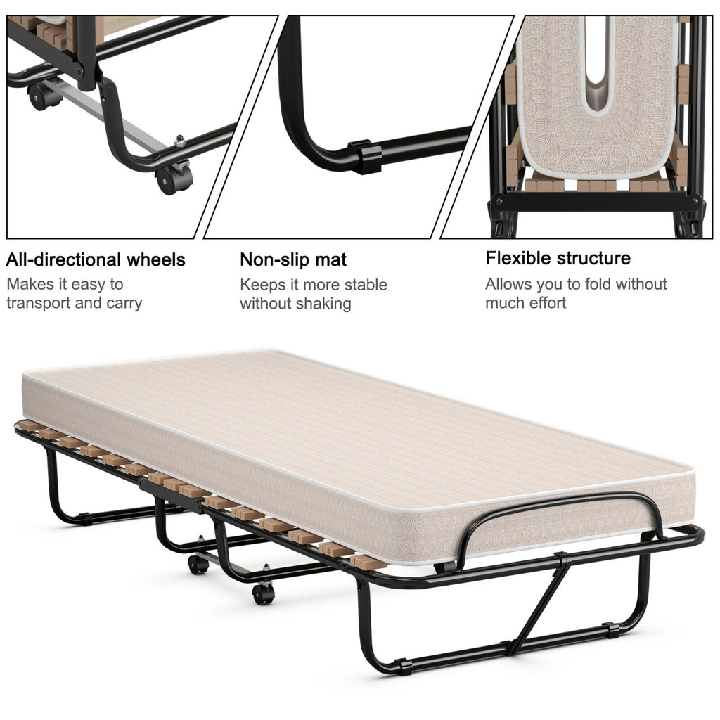 Folding Bed with Memory Foam Mattress N509394